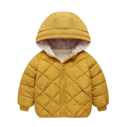 Keep your little adventurers snug and stylish with these Kids Autumn Winter Down Padded Hooded Jackets. Packed with 80% down and comfy cotton filling, they’re basically wearable marshmallows.