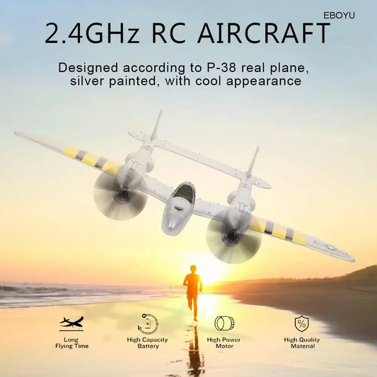 Introduce your little one to the world of flight with our Kids FX-816 P38 RC Airplane 2-4GHz RC Plane Toy this toy plane is easy and fun to operate.