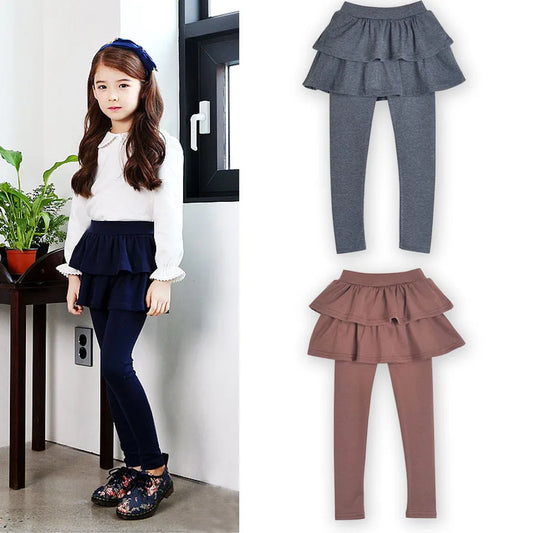 These refined Autumn Girls Fashion Skirt Leggings blend practicality with elegance for discerning young ladies ages 3-10.