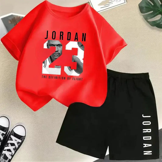 Get your little champ ready for summer fun with this Summer Slam Dunk Master Short Sleeve T-shirt-Shorts!