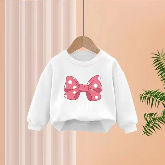 Get ready to up your little girl's winter fashion game with this playful Winter Girls Sports Bow Sweatshirt Top and Pants!