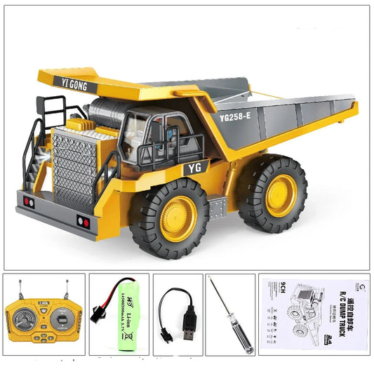 A true "toy-story," this RC Alloy Excavator Bulldozer Remote Control Dump Truck is ready to dig its way into your heart!