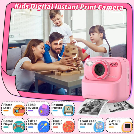 Capture memories and unleash creativity with our Kids 1080P HD Dual Lens Digital Camera Educational Toy!