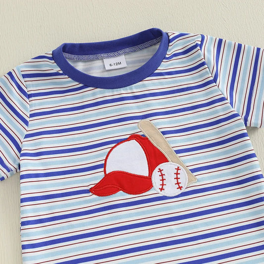 Get your little sports star ready for summer fun with this adorable Summer Newborn-Infant Boys Sport Print T-Shirt-Shorts.