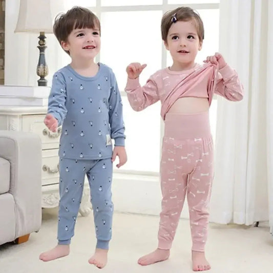 Keep your little one cozy and cute with this Toddler Kids Long Sleeve Cartoon Sleepwear 2PC Set. Made from soft cotton, these pajamas fit true to size