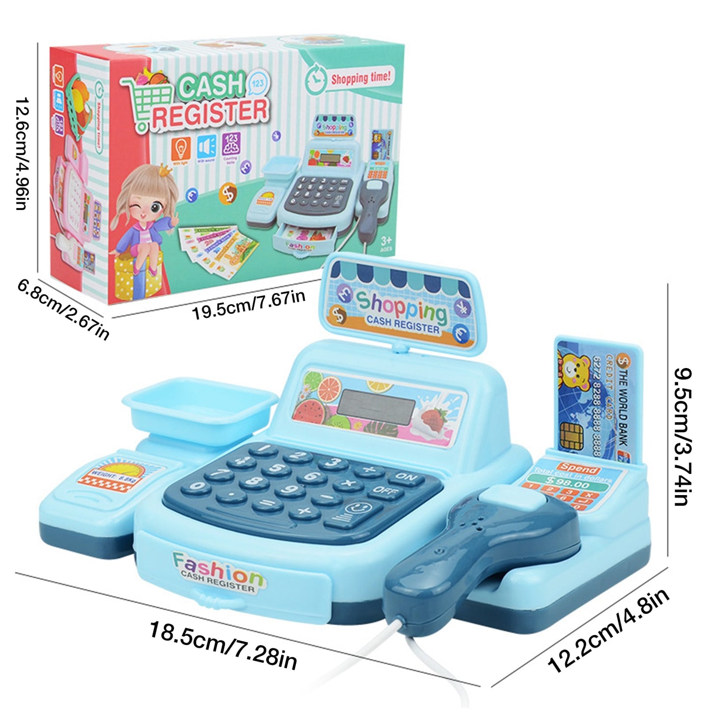 Inject a touch of luxury into your child's playtime with the Play Mini Supermarket Cash Register Toy.