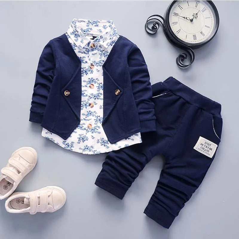 Introducing the pint-sized power Autumn Toddler Boys Casual Gentlemans Suit that'll make your little guy look like he's ready to close a deal on the playground.