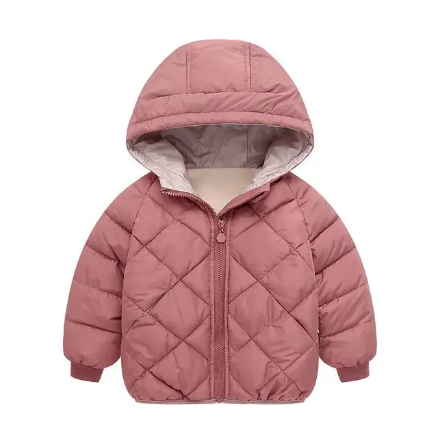 Keep your little adventurers snug and stylish with these Kids Autumn Winter Down Padded Hooded Jackets. Packed with 80% down and comfy cotton filling, they’re basically wearable marshmallows.