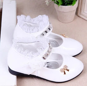 Summer Girls Cute Bowknot Rhinestone Dress Shoes