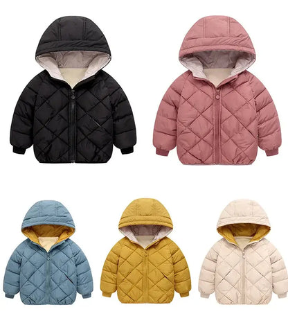 Keep your little adventurers snug and stylish with these Kids Autumn Winter Down Padded Hooded Jackets. Packed with 80% down and comfy cotton filling, they’re basically wearable marshmallows.