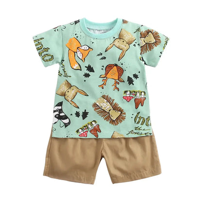 Snag this Stylish & Comfy Newborn Boys Summer T-Shirt & Shorts Set. Premium comfort for your little one.