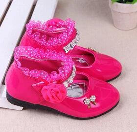 Summer Girls Cute Bowknot Rhinestone Dress Shoes