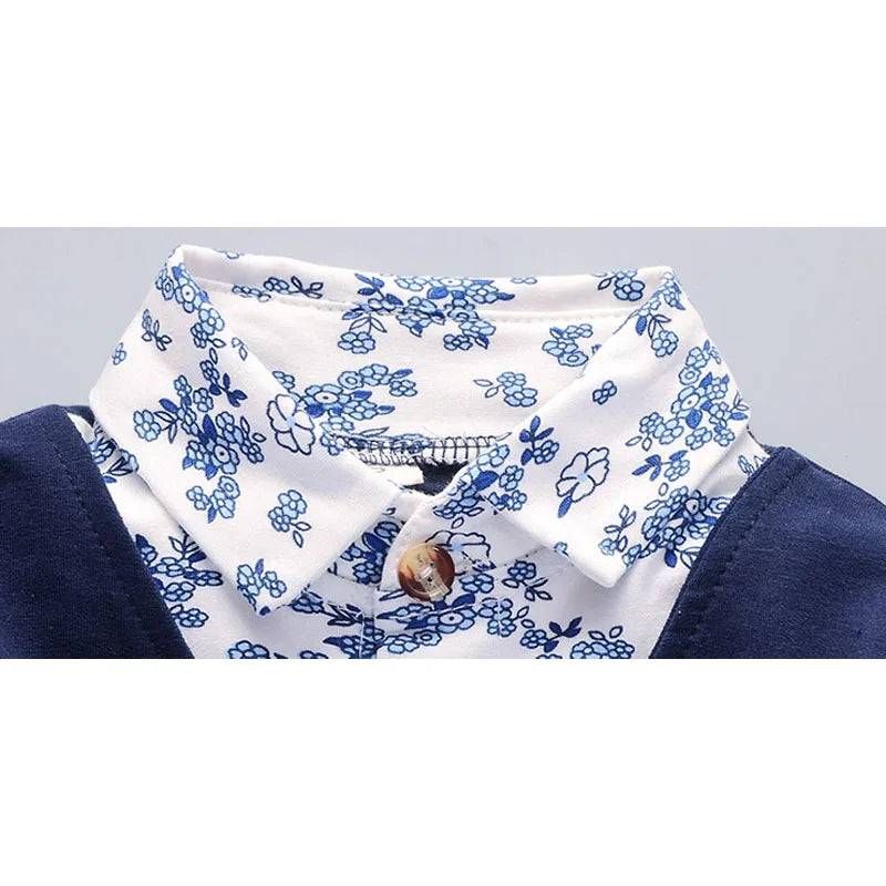 Introducing the pint-sized power Autumn Toddler Boys Casual Gentlemans Suit that'll make your little guy look like he's ready to close a deal on the playground.