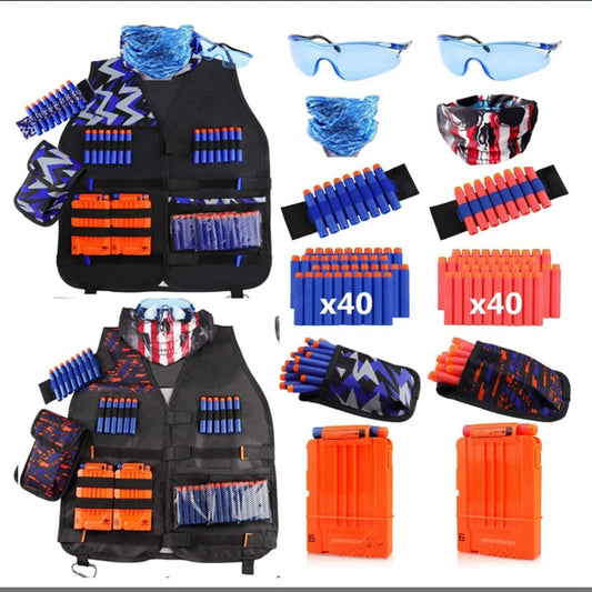 Your kiddo will be ready for any Nerf battle with this Kids Tactics Vest! It's packed with storage for all their Nerf needs.