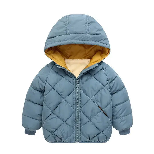 Keep your little adventurers snug and stylish with these Kids Autumn Winter Down Padded Hooded Jackets. Packed with 80% down and comfy cotton filling, they’re basically wearable marshmallows.