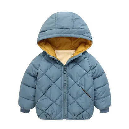 Keep your little adventurers snug and stylish with these Kids Autumn Winter Down Padded Hooded Jackets. Packed with 80% down and comfy cotton filling, they’re basically wearable marshmallows.