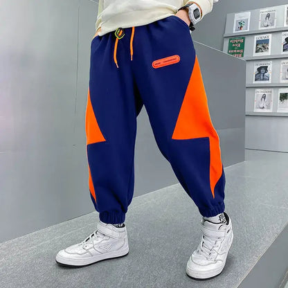 Get your little lightning bolt ready with these Boys Autumn Loose Fitting Lighting Design Sport Pants!