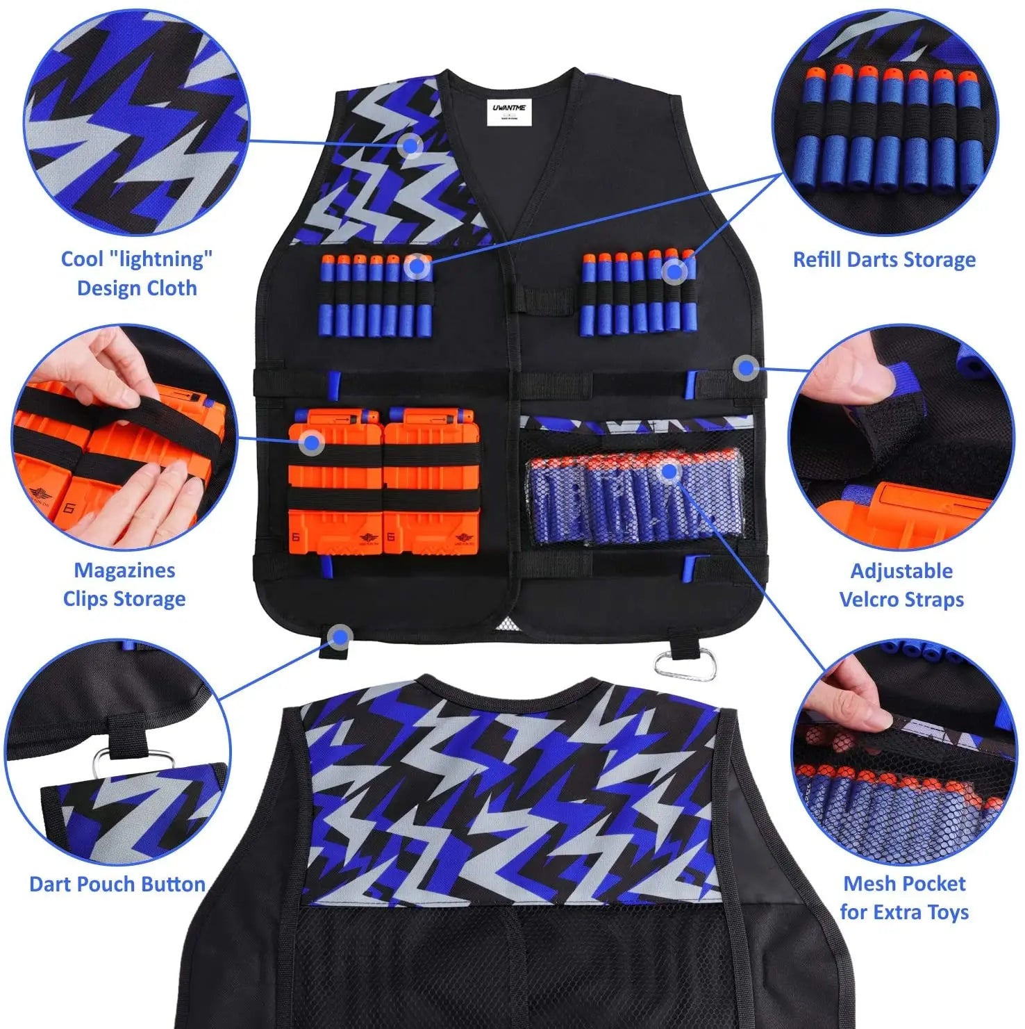 Outdoor kids Tactical Vest Kit For Nerf N-Strike Elite Series