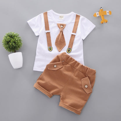 Featuring a Bowknot T-Shirt and matching Shorts, this set offers a warm, comfortable fit; perfect for all-day play.