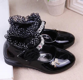 Summer Girls Cute Bowknot Rhinestone Dress Shoes