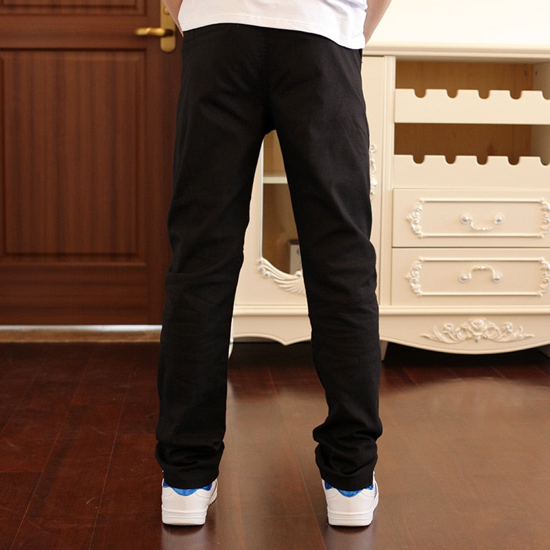 Crafted from quality cotton, these stylish pants will provide all-day comfort and keep him looking sharp all day.