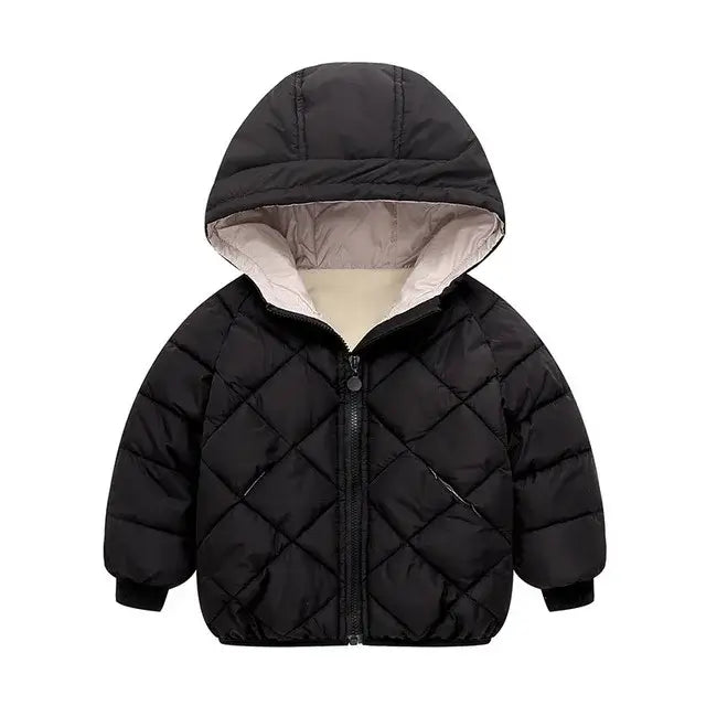 Keep your little adventurers snug and stylish with these Kids Autumn Winter Down Padded Hooded Jackets. Packed with 80% down and comfy cotton filling, they’re basically wearable marshmallows.