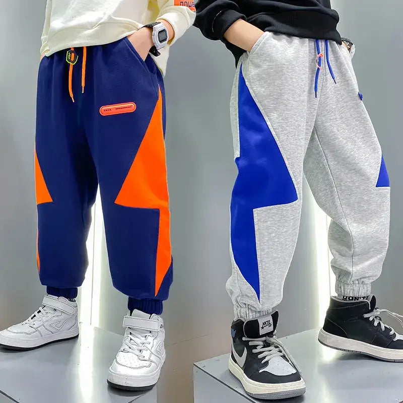 Get your little lightning bolt ready with these Boys Autumn Loose Fitting Lighting Design Sport Pants!