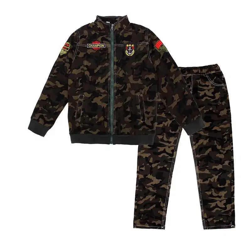 Boys Autumn Camouflage Long-Sleeve Jacket + Pants