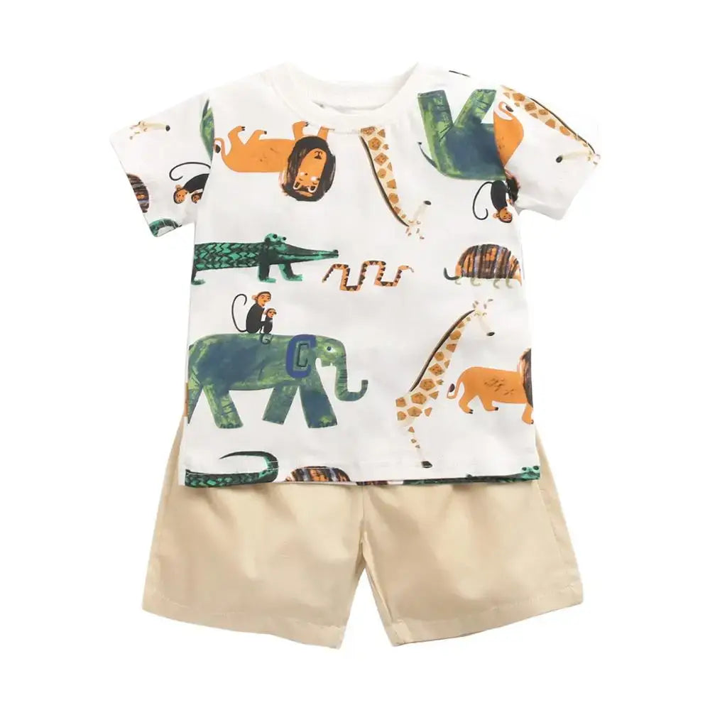 Snag this Stylish & Comfy Newborn Boys Summer T-Shirt & Shorts Set. Premium comfort for your little one.