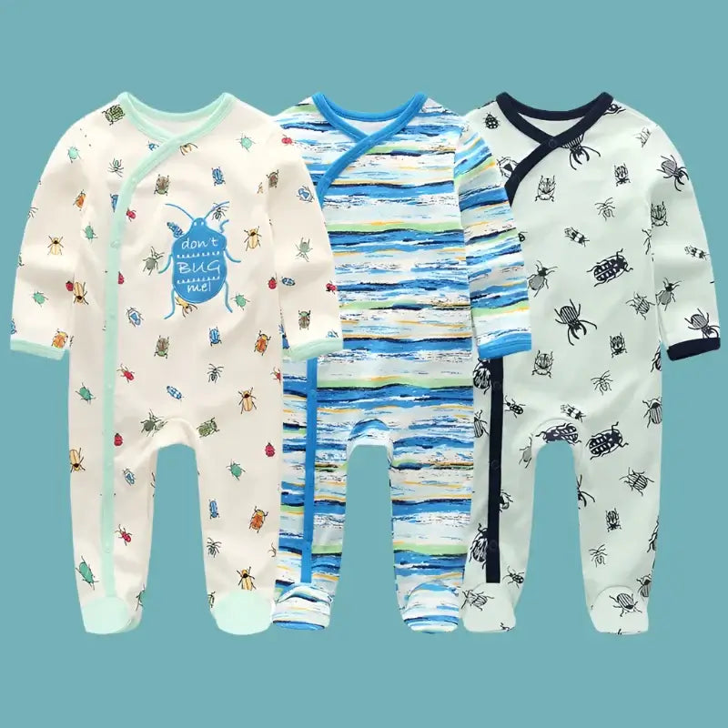 Snuggle up in style with our Autumn Newborn Footed Sleepers! Made with soft, breathable cotton.