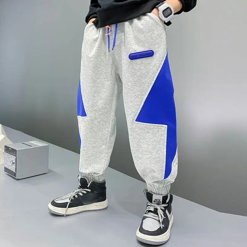 Get your little lightning bolt ready with these Boys Autumn Loose Fitting Lighting Design Sport Pants!