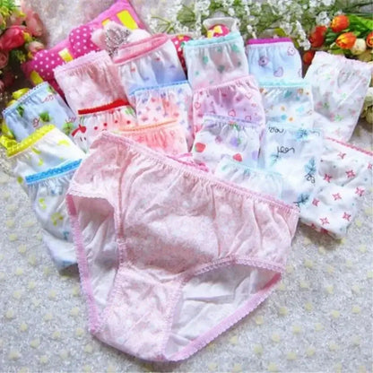 Get ready to add a pop of color to your little girl's underwear drawer with our Girls Fashion Colorful Brief Underwear