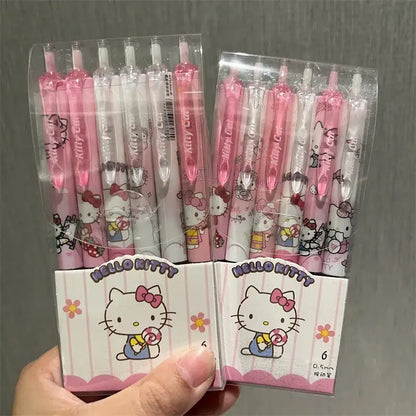 Get ready to add some cuteness to your writing with the Sanrio Hello Kitty 6pcs Series Gel Pen!