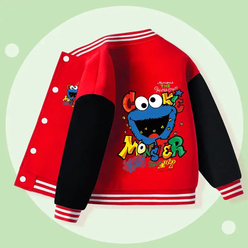 Stay stylish and warm this Autumn with our Boys Cartoon Baseball Casual Jacket!!