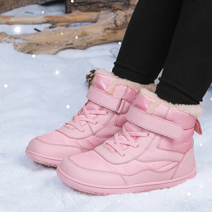 These aren't your average sneakers—Kids Winter Wide Waterproof High-Top Snow Sneakers are winter warriors disguised as cool kicks! 