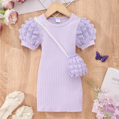 Fashion Dress with Bag made with soft, breathable and flexible material for your little girl's comfort.