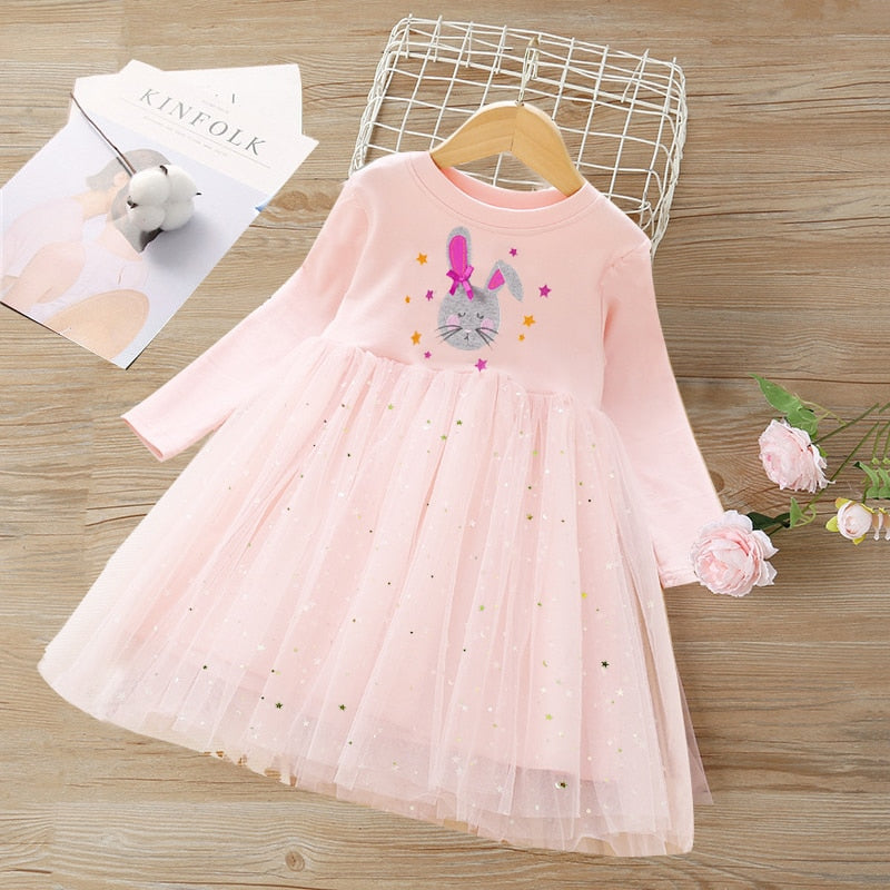 Your little princess will look enchanting in this Toddler Girls Unicorn Princess Dress!