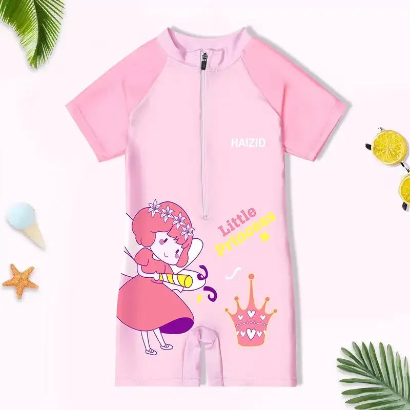 Summer Kids Cute Cartoon One-Piece Swimsuit