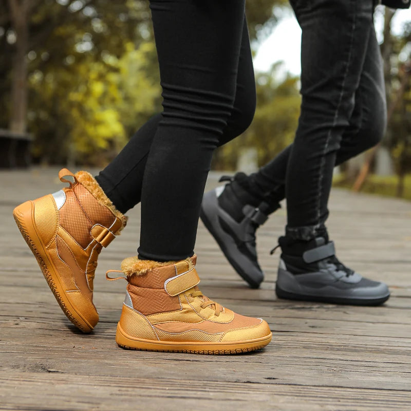 These aren't your average sneakers—Kids Winter Wide Waterproof High-Top Snow Sneakers are winter warriors disguised as cool kicks! 