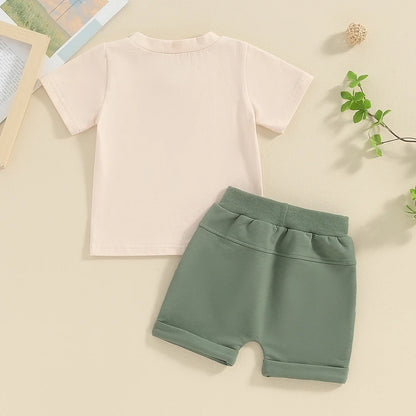 Spring Infant Boys-A LITTLE DIRT Shirt 2PC Set