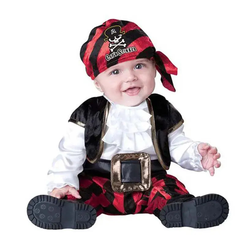 Toddler Boys-Girls Halloween Pirate Costume 4PC Set