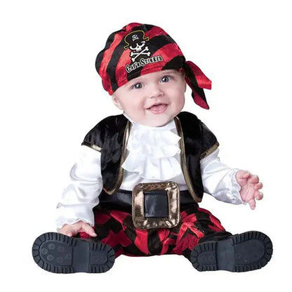 Toddler Boys-Girls Halloween Pirate Costume 4PC Set