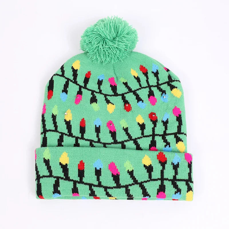 Have a holly, jolly Christmas with our Creative Flashing Led Christmas Winter Warm Knitted Cap!