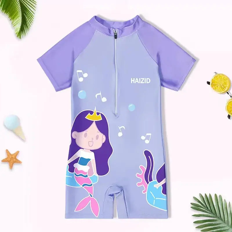 Summer Kids Cute Cartoon One-Piece Swimsuit