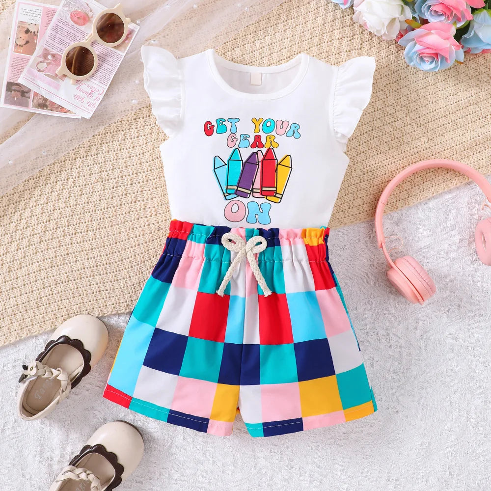 Get your little girl ready for summer with this playful fashion set! With a variety of styles they can't be beat!