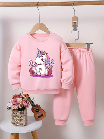 This Girls Autumn Unicorn Printed Pullover Top and Pants set is thoughtfully designed to keep your child comfortable and confident throughout the season.