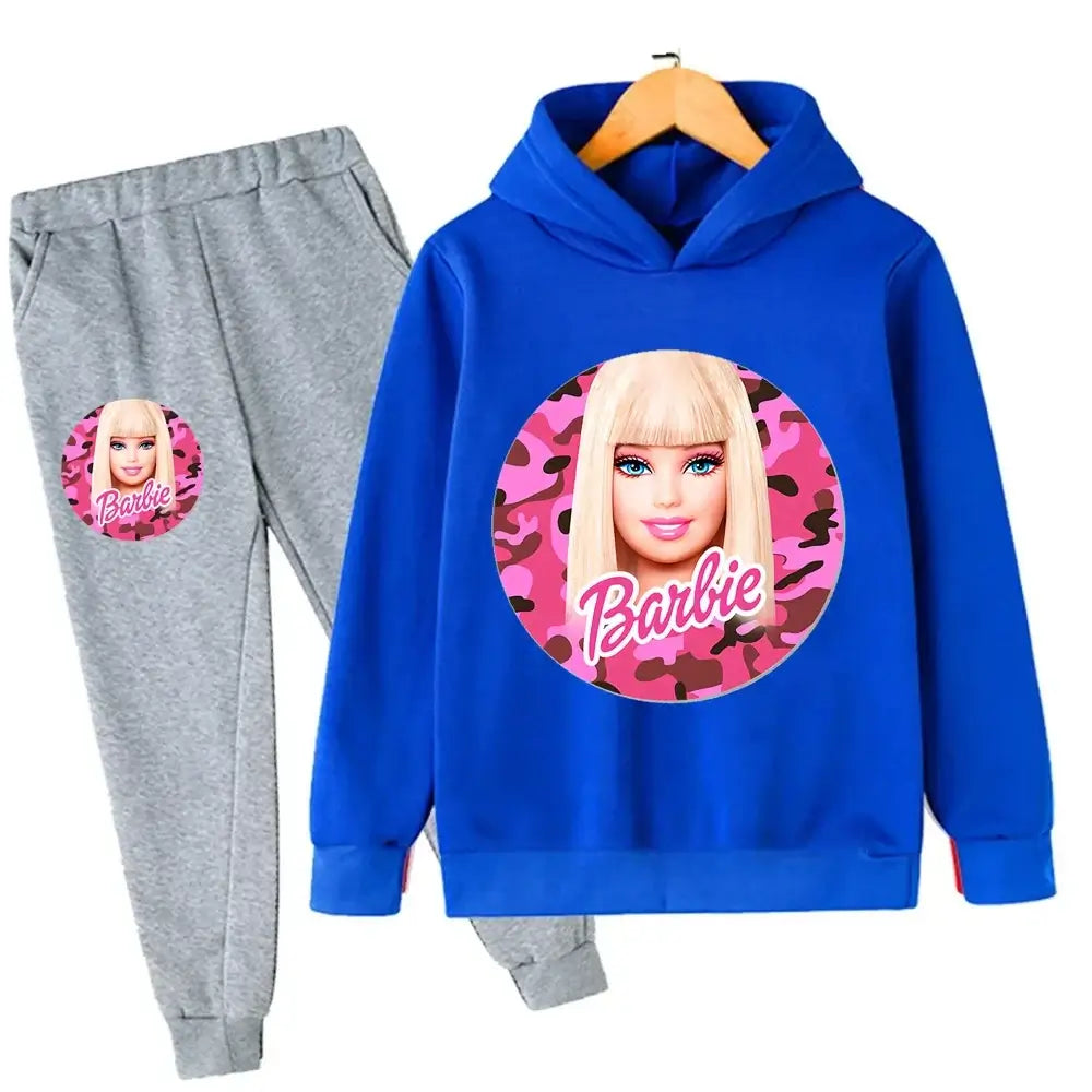 Get your little ones ready for a playful autumn with our Barbie Hoodie Tracksuit Sets!