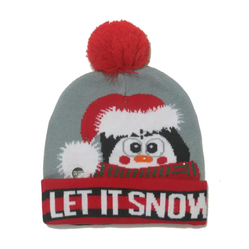 Have a holly, jolly Christmas with our Creative Flashing Led Christmas Winter Warm Knitted Cap!