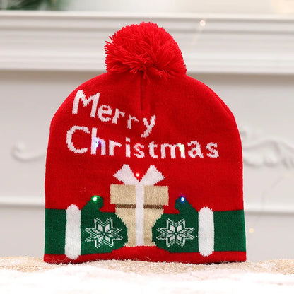 Have a holly, jolly Christmas with our Creative Flashing Led Christmas Winter Warm Knitted Cap!