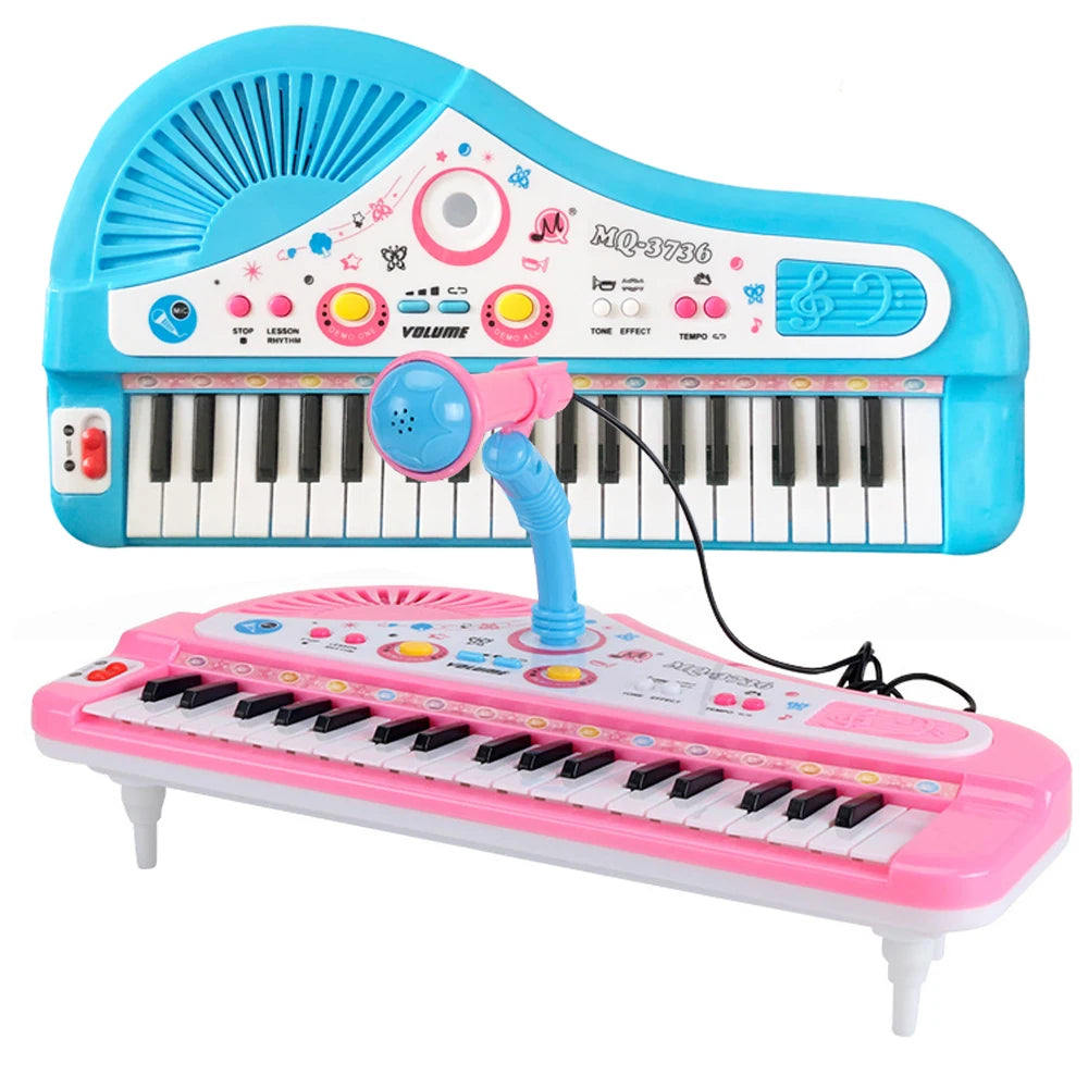 This imaginative piano keyboard provides everything tots need to compose beautiful melodies.